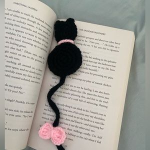 Crochet cat 🐈‍⬛ bookmark 🎀